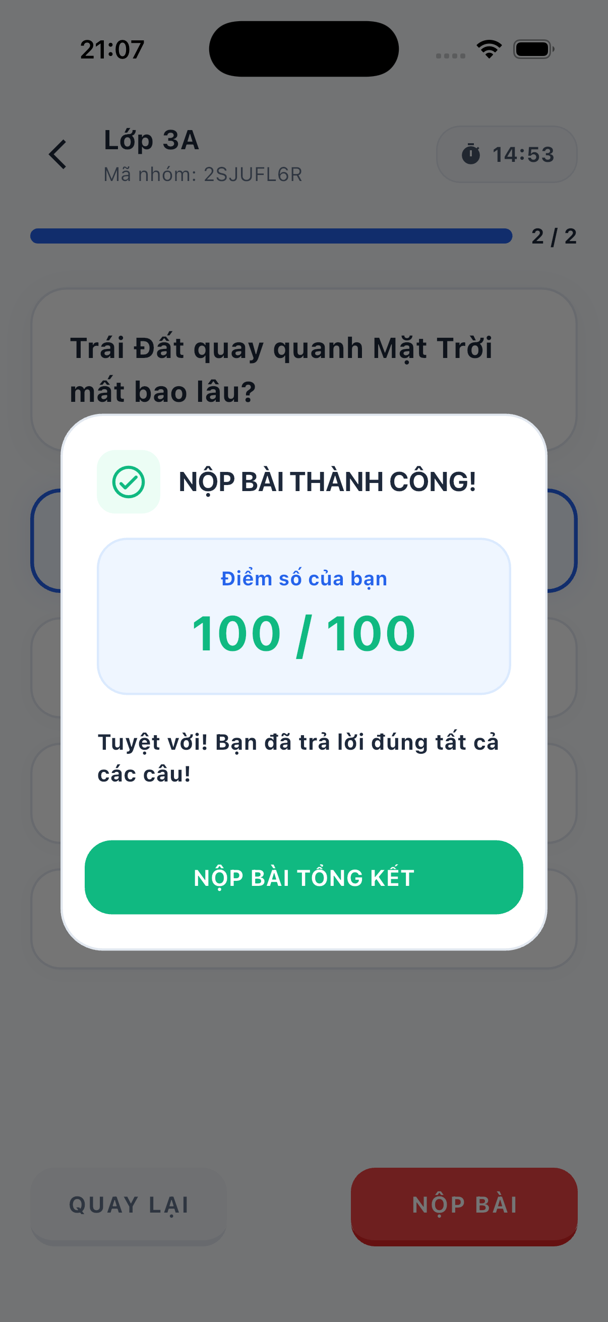 Kết quả