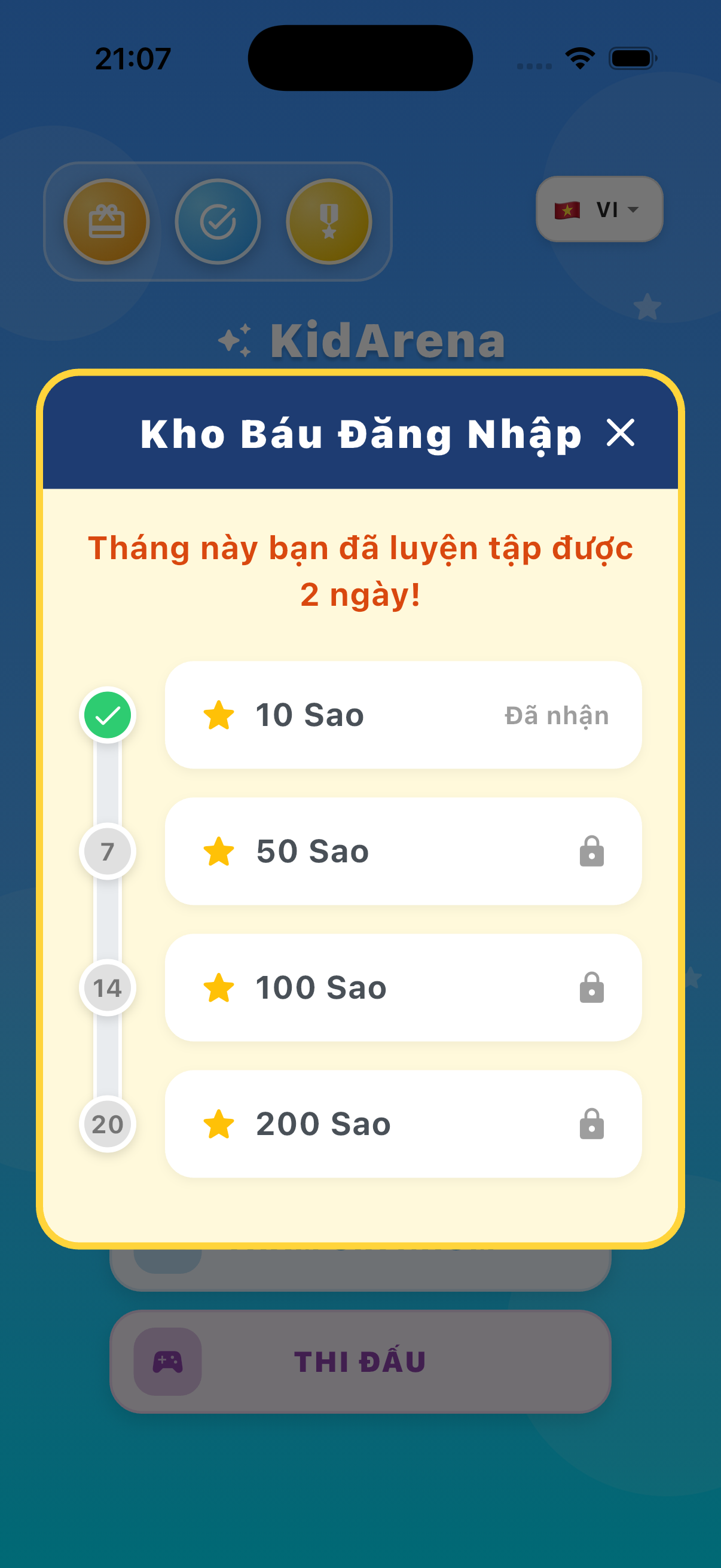 Quà đăng nhập