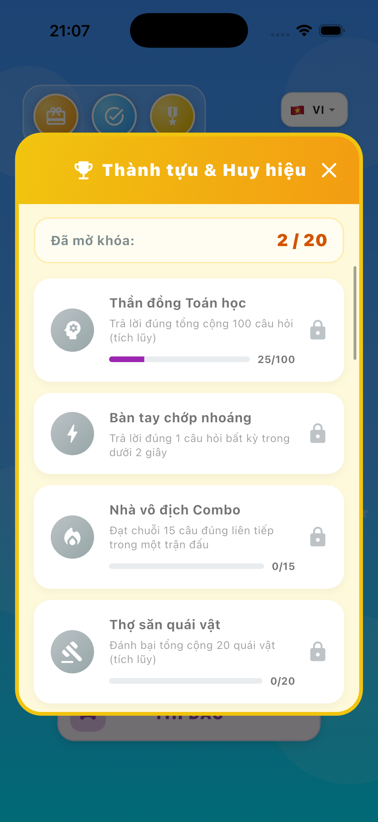 Thành tựu