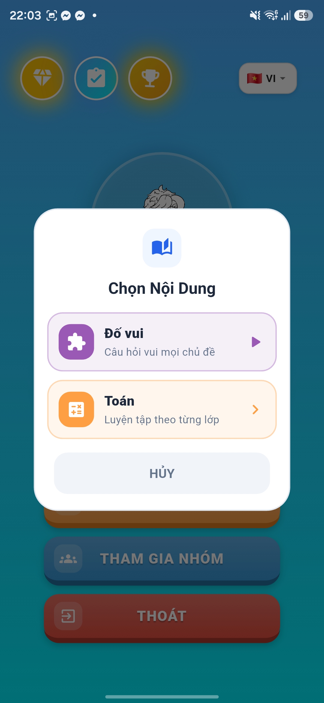 Chọn nội dung