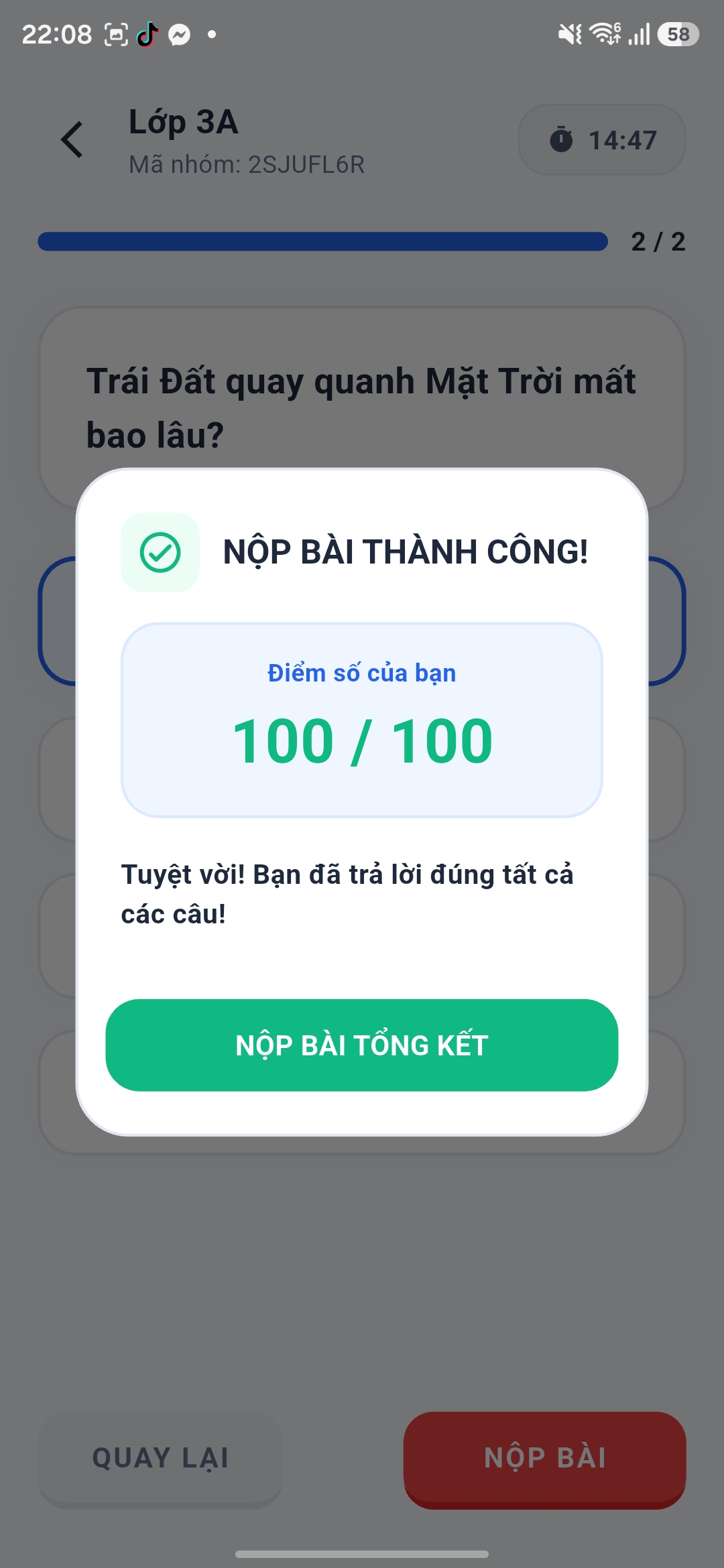 Kết quả